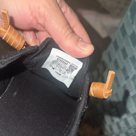 Sperry Black Sneakers with Tan Laces - Picture 2 of 5